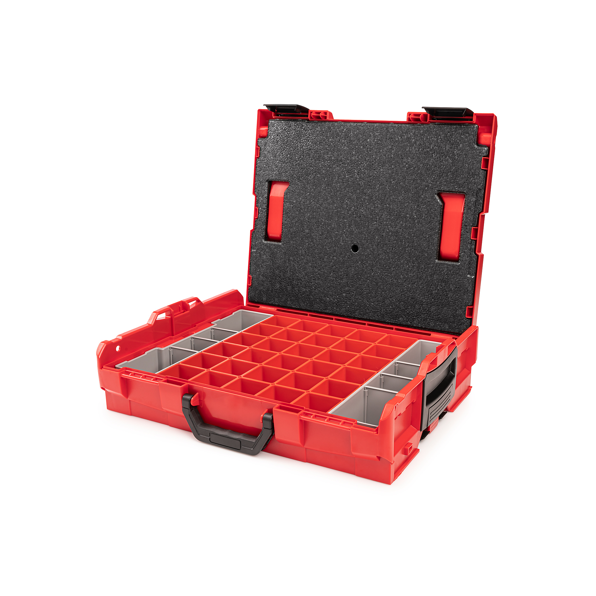 TEKTON Shallow Stacking Tool Box (L-BOXX 1) with 32-Piece Organizer Bin Set and Lid Insert | OLB91005